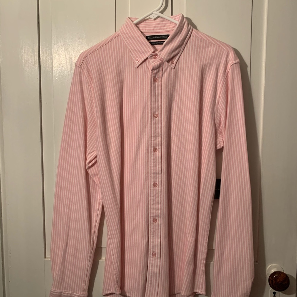 Men’s Saks 5th Ave Dress Shirt NWT size L